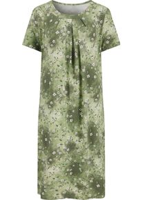 Dames Jersey jurk kaki geprint Maat 48