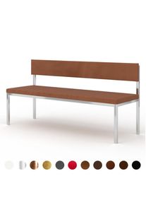 Polster Bank mit exklusiver und robuster Lehne nach Ma&szlig; mit individueller Optik rot gr&uuml;n blau cognac Wunschfarbe Lederbank luxus ricon