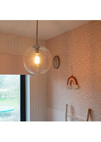 Qazqa Scandinavische hanglamp chroom met helder glas - Ball 30
