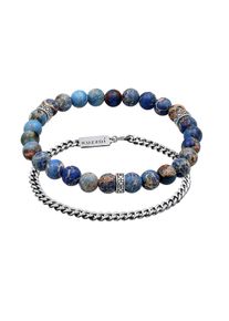 Kuzzoi, Mænd, Armbånd, Mørkeblå / Sølv, Størrelse 19