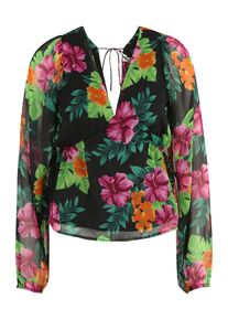 Only Tall Kvinnor Blus 'ANNI' gr&ouml;n / rosa / svart Storlek XXS