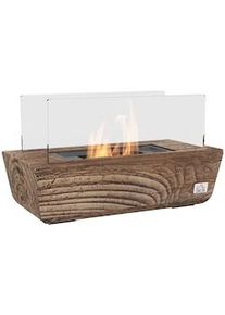 HOMCOM Lareira de Bioetanol de Mesa Capacidade 150 ml 1000BTU/Hr Combustão de 45 Minutos para Interior 5-8 m233x16x18 cm Carvalho