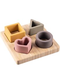 Zopa Silicone Bamboo Puzzle attività giocattolo a incastro Multicolor 1 pz