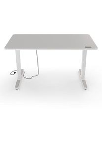 Yaasa Desk Pro 2 140 x 75 cm - Elektrisch höhenverstellbarer Schreibtisch | hellgrau/weiß