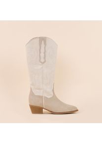 DWRS Label Cowboyboots 271179 tulsa offwhite - dames maat: leer