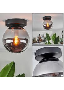 hofstein Gastor Plafondlamp - Glas Rookkleurig, 1-licht
