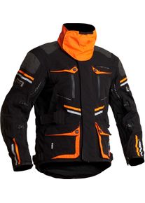 Lindstrands Sunne, textile jacket waterproof , color: Black/Orange , size: 54