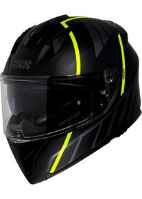 iXS 217 2.0, full face helmet , color: Matt Black/Grey/Neon-Yellow , size: L