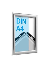 Cadre clic-clac rabattable, aluminium, A4 acier inoxydable | 25 mm | En onglet