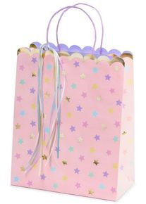partydeco Sacchetto regalo Stellato Magico Rosa 32cm