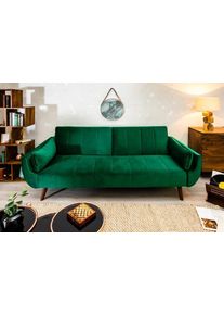 Nyitható kanapé Amiyah / 215 cm - zöld bársony