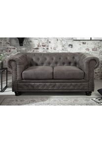 Kettes kanapé Chesterfield II 150 cm antik szürke