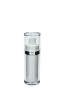 Dozownik Airless Luxury 30 ml bialy, nasadka i pojemnik Luxury przezr.