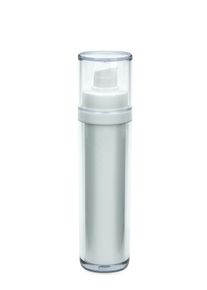 Dozownik Airless Luxury 50 ml bialy, nasadka i pojemnik Luxury przezr.