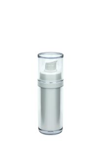 Dozownik Airless Luxury 30 ml bialy, nasadka i pojemnik Luxury przezr.