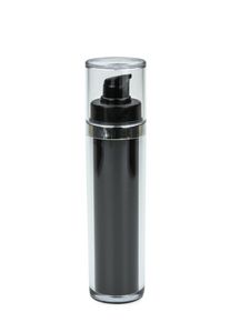 Dozownik Airless Luxury 50 ml czarny, pokrywa czarna, nasadka i pojemnik Luxury