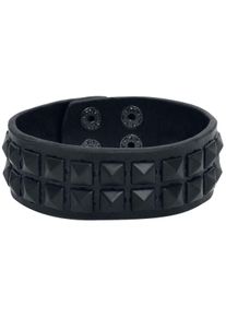 Rock Rebel by EMP Pyramid Rivets Kunstlederarmband schwarz
