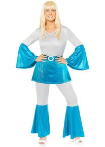 Amscan Costume femme Disco Queen des années 70 bleu