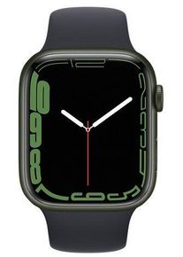 Apple Watch Series 7 Aluminium 45 mm (2021) | GPS | grün | Sportarmband Mitternacht