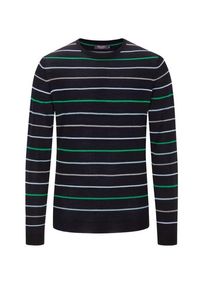 Plus size : Maerz, Sweater with striped pattern in a Navy Blue