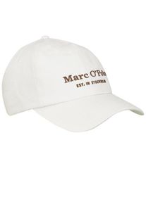 Marc O'Polo plussize: Nadměrná velikost: Marc O'Polo, Czapka z daszkiem z bawełny z haftem z marką Biała