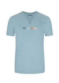 Plus size : Tommy Hilfiger, T-shirt with embroidered logo in a Light Blue