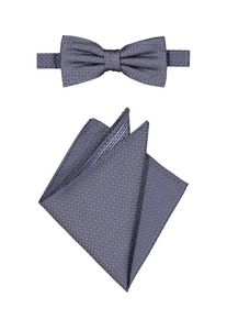 Plus size : Digel, Accessory set with bow tie and pocket kerchief in a Blue