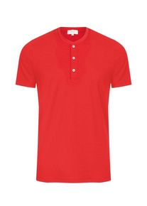 Plus size : Mey, T-shirt with Serafino collar in a Red