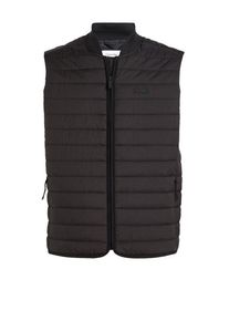 Plus size : Calvin Klein, Quilted gilet with logo patch in a Black