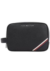 plussize: Nadměrná velikost: Tommy Hilfiger, Kosmetyczka z metalowym logo i taśmą Tommy Czarny