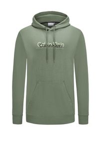 Plus size : Calvin Klein, Cotton hoodie with label print in a Olive