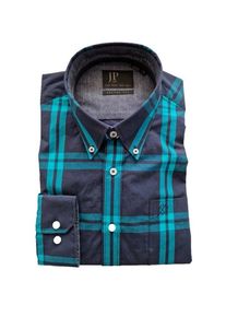 Plus size : JP1880, Shirt with button-down collar and check pattern in a Blue