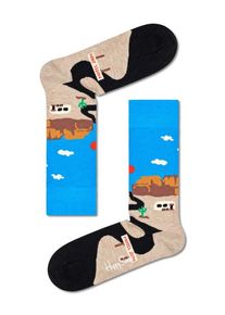 Plus size : Happy Socks, Socks with roadtrip motif in a Brown