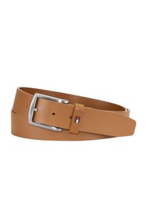 Plus size : Tommy Hilfiger, Denton leather belt with flag on the belt loop in a Cognac