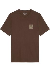 Marc O'Polo plussize: Nadměrná velikost: Marc O'Polo, T-shirt z nadrukiem z logo, regular fit Brązowy