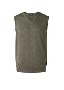 Plus size : Maerz, Sweater vest in virgin wool in a Olive