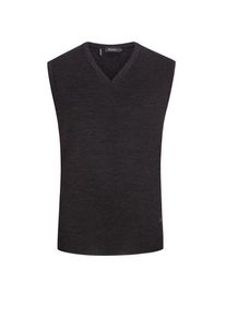 Plus size : Maerz, Sweater vest in merino wool in a Anthracite