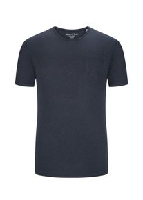 Marc O'Polo Plus size : Marc O'Polo, Cotton T-shirt in a mottled look in a Navy Blue