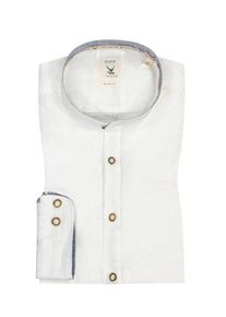 plussize: Nadměrná velikost: pure, Koszula ludowa z lnu ze stójką, modern fit Biała