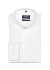 Tom Rusborg OF COPENHAGEN Plus size : Tom Rusborg, Shirt with standing collar, Comfort Fit in a White