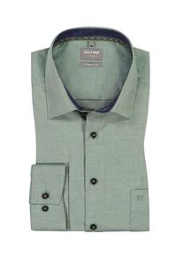 Plus size : OLYMP, Luxor Comfort Fit cotton shirt in a Green