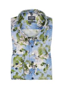 Plus size : OLYMP, Luxor Modern Fit shirt with floral print in a Green