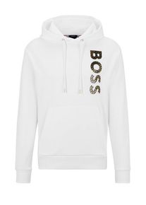 plussize: Nadměrná velikost: BOSS, Bluza z kapturem i naszywką z logo Biała
