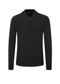 Plus size : Maerz, Cardigan with college collar in a Black