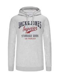 Jack & Jones Plus size : Jack & Jones, Hoodie with logo print in a Light Grey