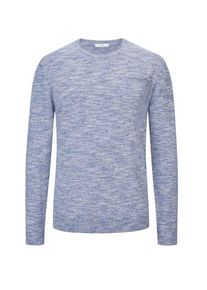 Plus size : Brax, Sweater in a cotton blend with breast pocket aspect in a Light Blue