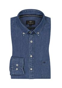Plus size : Fynch-Hatton, Shirt in a denim look with button-down collar in a Blue