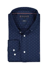 plussize: Nadměrná velikost: Tommy Hilfiger, Koszula z drobnym wzorem, THFlex Granatowy