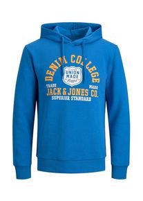 Jack & Jones Nadměrná velikost: Jack & Jones, Mikina s kapucí s potiskem loga Ultramarín