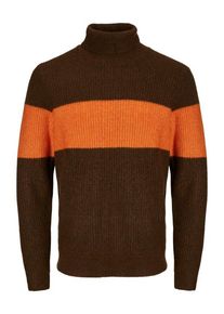 Jack & Jones Plus size : Jack & Jones, Sweater with turtleneck, colour block in a Olive